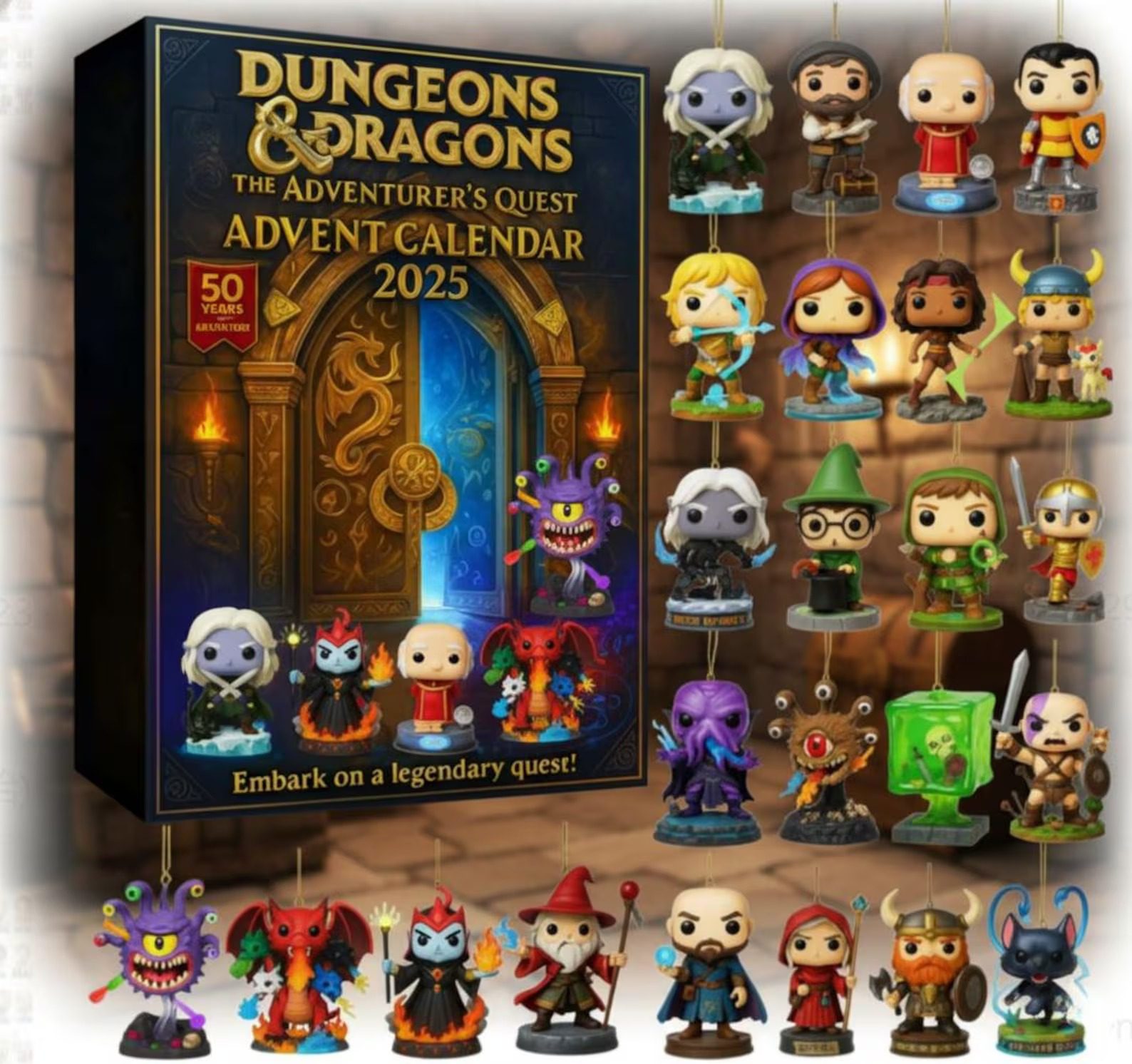 2025-Epic-Quest-Advent-Calendar-Acrylic-Hanging-Decor-Box-24-Day-Countdown-With-Fantasy-RPG-Figures-Gift-for-Gamers 2025 Epic Quest Advent Calendar Acrylic Hanging Decor Box - 24 Day Countdown With Fantasy RPG Figures Gift for Gamers