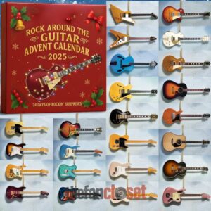 2025 Rock Around the Guitar Advent Calendar Acrylic Hanging Decor Box