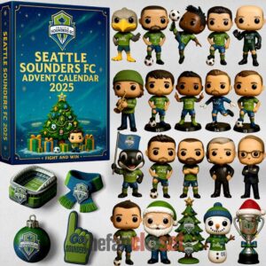 2025 Seattle Sounders FC Advent Calendar Acrylic Hanging Decor Box