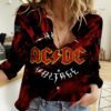 AC/DC Women Casual Shirt 3D Linen Shirt GWS1166