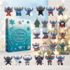 Alien Character Advent Calendar Acrylic Hanging Decor Box 24 Blue Creature Ornaments Christmas Countdown Gift