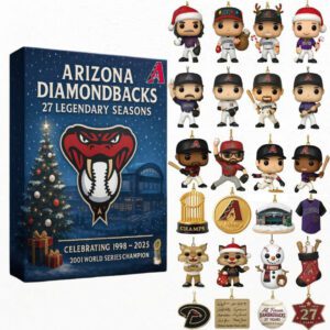 Arizona Diamondbacks Advent Calendar Acrylic Hanging Decor Box 2025 27Th Anniversary