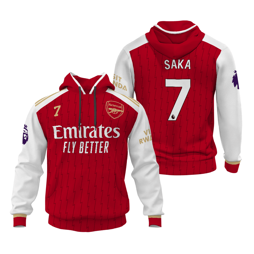 Arsenal-Home-Unisex-Performance-Hoodie-2324-Season-SCC1492 Arsenal Home Unisex Performance Hoodie 23/24 Season SCC1492