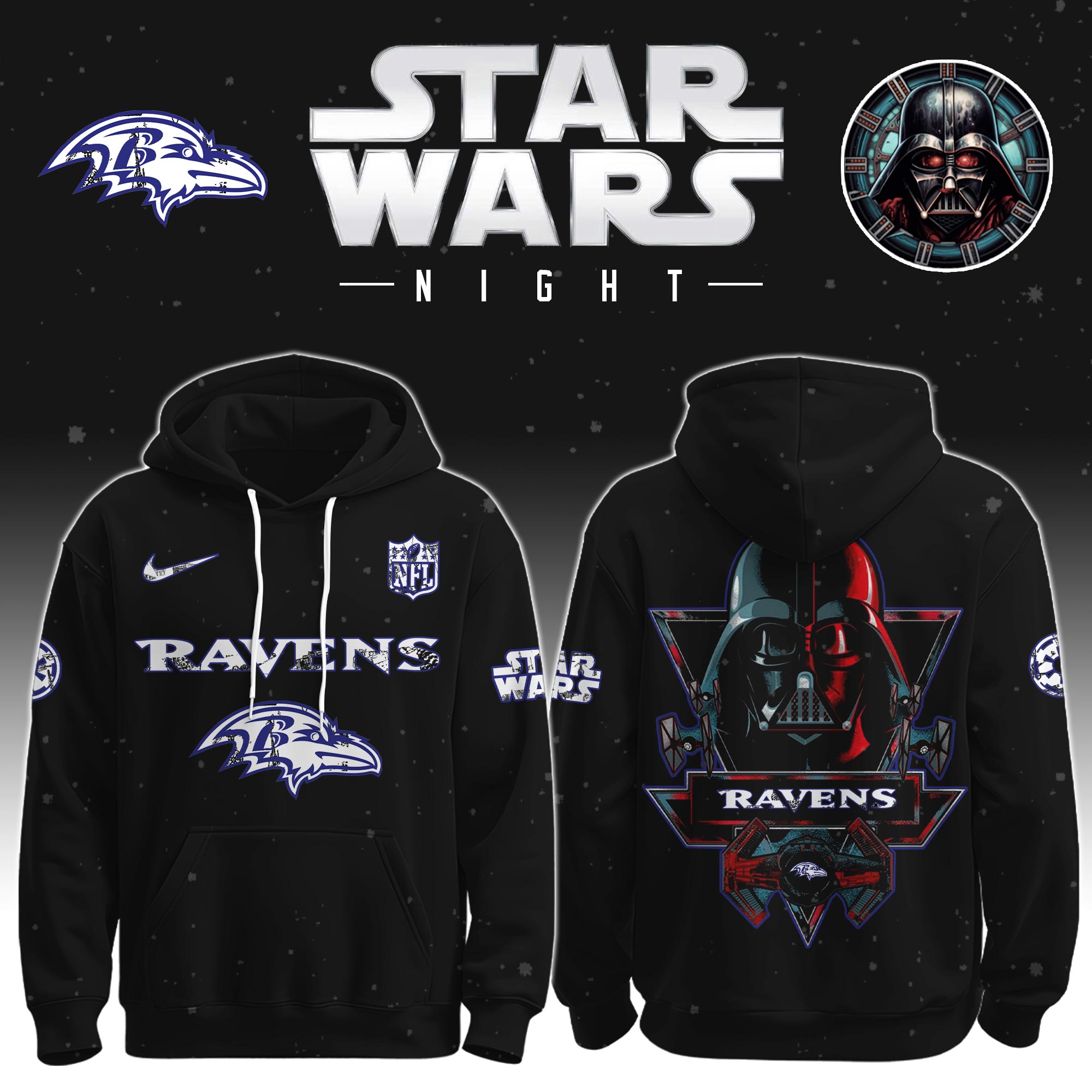 Baltimore-Ravens-Star-Wars-Darth-Vader-Limited-Editions-Performance-Unisex-Hoodie-Jogger-Set Baltimore Ravens Star Wars Darth Vader Limited Editions Performance Unisex Hoodie Jogger Set