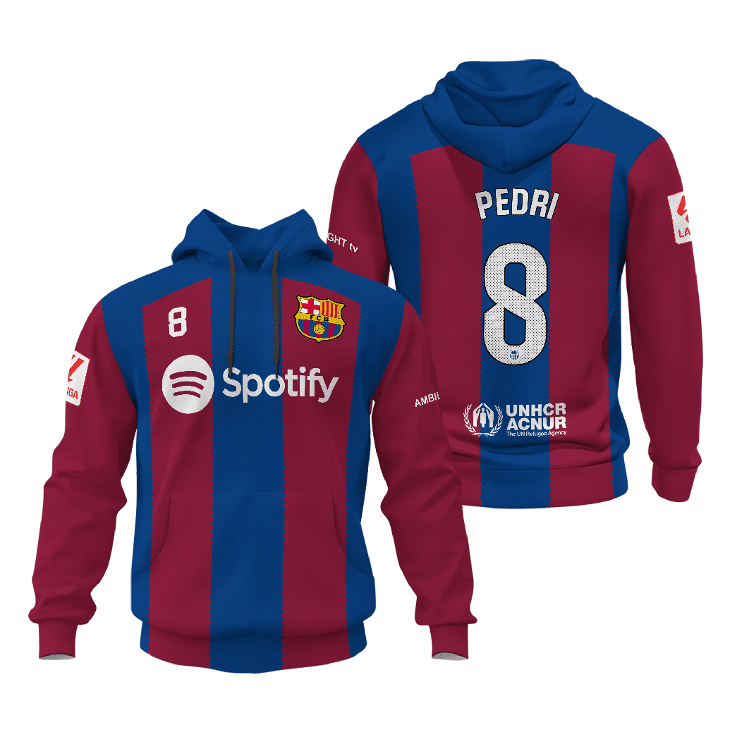 Barcelona-Home-Unisex-Performance-Hoodie-2324-Season-SCC1482 Barcelona Home Unisex Performance Hoodie 23/24 Season SCC1482