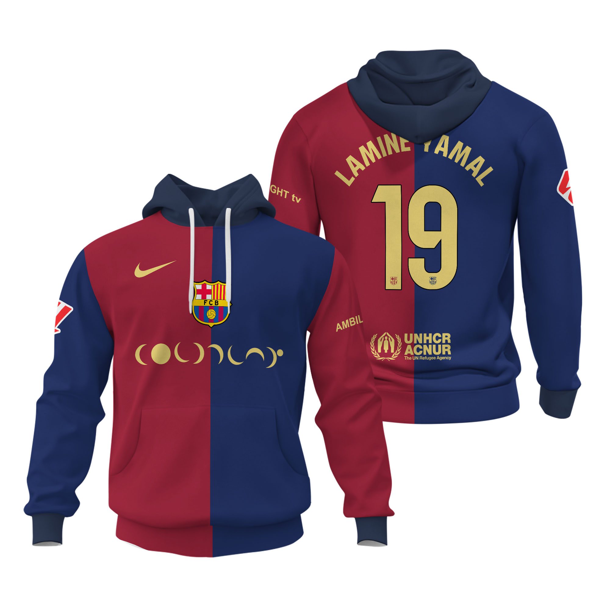 Barcelona-Unisex-Performance-Hoodie-2425-Season-SCC1118 Barcelona Unisex Performance Hoodie 24/25 Season SCC1118