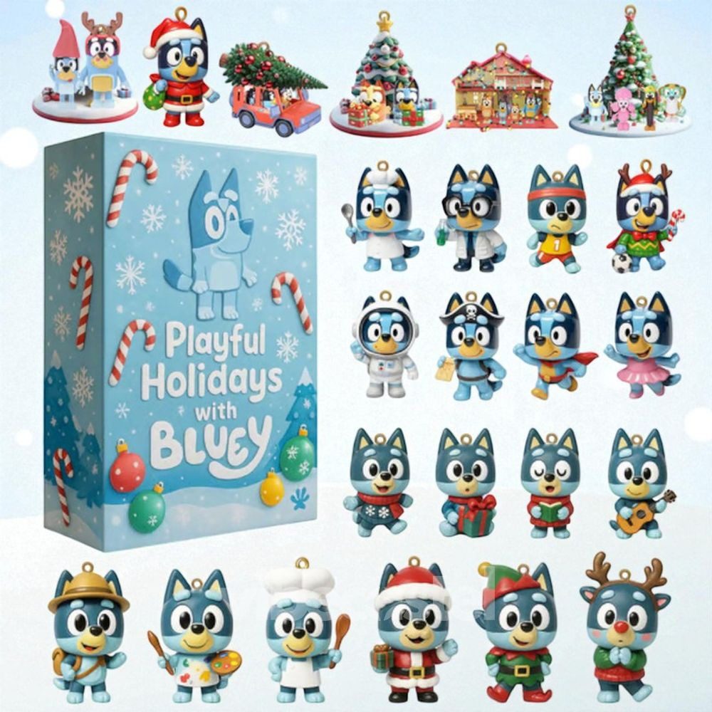 Bluey-Playful-Holidays-with-Bluey-Advent-Calendar-Acrylic-Hanging-Decor-Box-2025-Christmas-Gift Bluey Playful Holidays with Bluey Advent Calendar Acrylic Hanging Decor Box 2025 - Christmas Gift