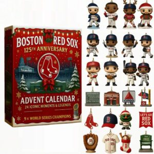 Boston Red Sox Advent Calendar Acrylic Hanging Decor Box 2025 125Th Anniversary