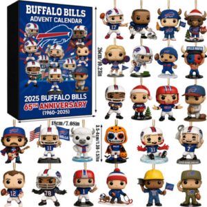 Buffalo Bills Advent Calendar Acrylic Hanging Decor Box 2025 65Th Anniversary