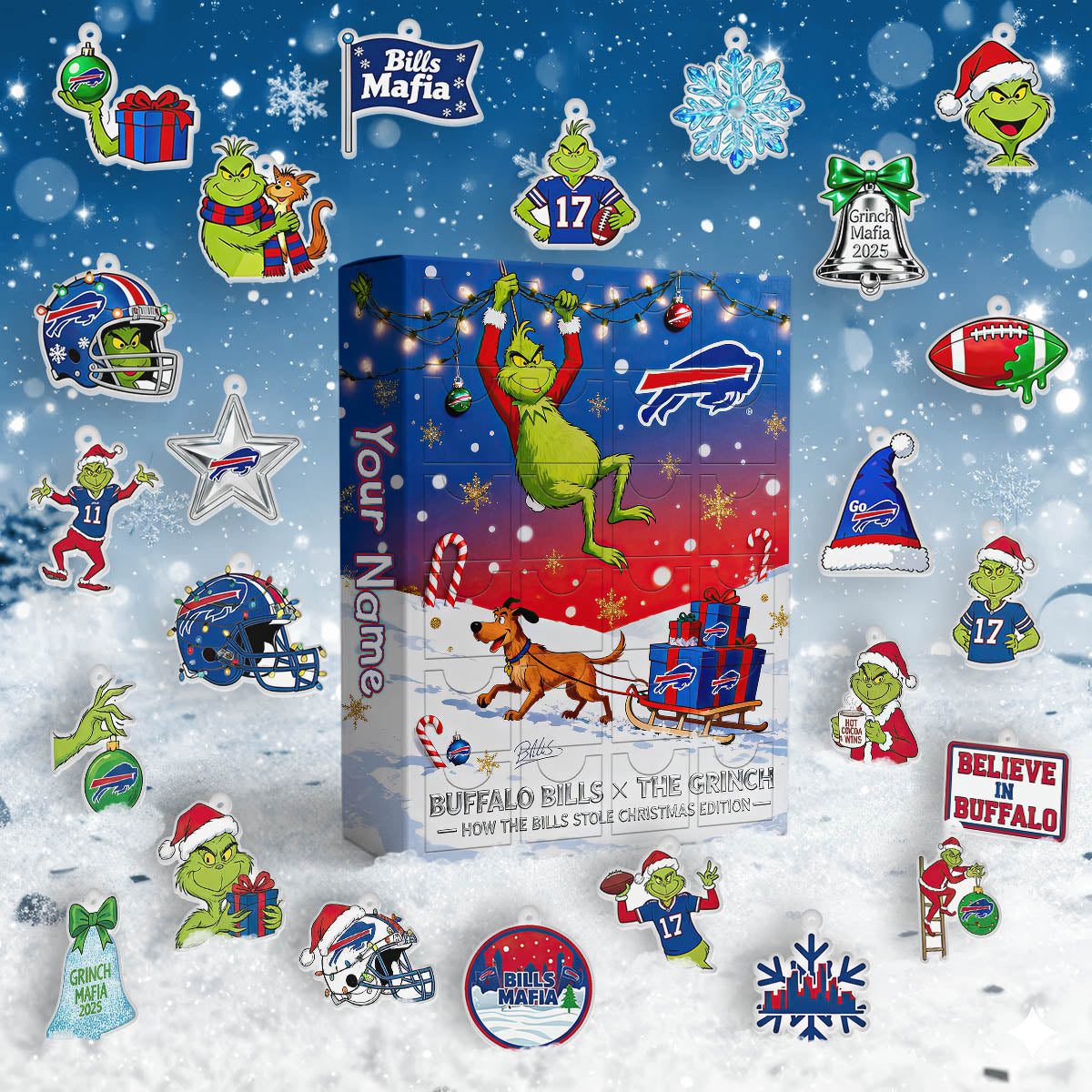 Buffalo-Bills-X-Grinch-2025-Advent-Calendar-Acrylic-Hanging-Decor-Box Buffalo Bills X Grinch 2025 Advent Calendar Acrylic Hanging Decor Box