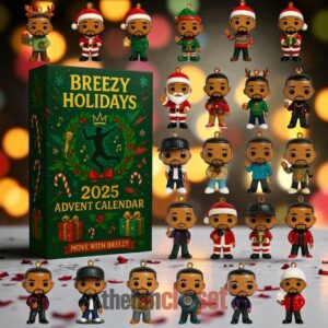 Chris Brown Breezy Holidays 2025 Advent Calendar Acrylic Hanging Decor Box
