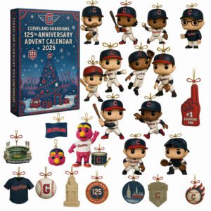 Cleveland Guardians Advent Calendar Acrylic Hanging Decor Box 2025 125Th Anniversary