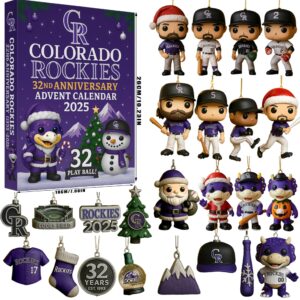 Colorado Rockies Advent Calendar Acrylic Hanging Decor Box 2025 32Th Anniversary