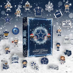 Dallas Cowboys 2025 Advent Calendar Acrylic Hanging Decor Box - Limited Edition