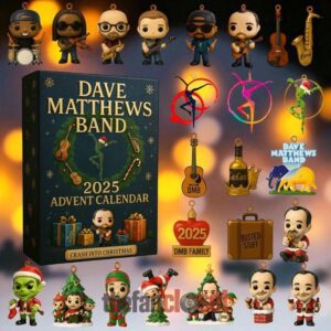 Dave Matthews Band Crash Into Christmas Advent Calendar Acrylic Hanging Decor Box 2025