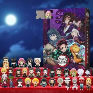 Demon Slayer Advent Calendar Acrylic Hanging Decor Box 2025 - 24 Days of Anime Mini Figure Collectibles