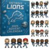 Detroit Lions 95th Anniversary Advent Calendar Acrylic Hanging Decor Box 2025