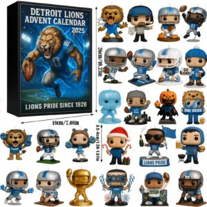 Detroit Lions Advent Calendar Acrylic Hanging Decor Box 2025