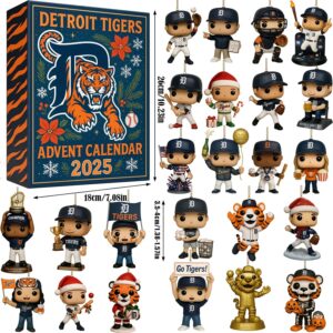 Detroit Tigers Advent Calendar Acrylic Hanging Decor Box 2025