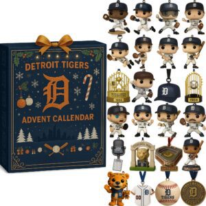 Detroit Tigers Advent Calendar Acrylic Hanging Decor Box 2026