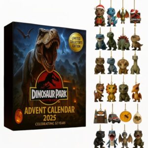 Dinosaur Park 32nd Anniversary Advent Calendar Acrylic Hanging Decor Box 2025