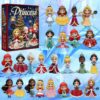 Disney Princess Advent Calendar Acrylic Hanging Decor Box Gift Christmas Countdown Box With Mini Princess 2D Ornaments