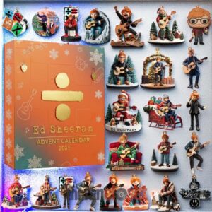 Ed Sheeran Christmas 2025 Advent Calendar Acrylic Hanging Decor Box