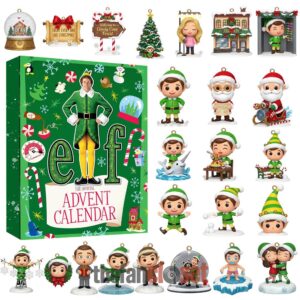 Elf The Best Way to Spread Christmas Cheer Advent Calendar Acrylic Hanging Decor Box