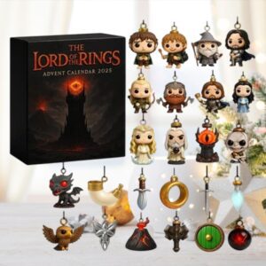 Fantasy Minifigure Advent Calendar Acrylic Hanging Decor Box Magic Ring Ornaments Middle Earth Decor Christmas Countdown