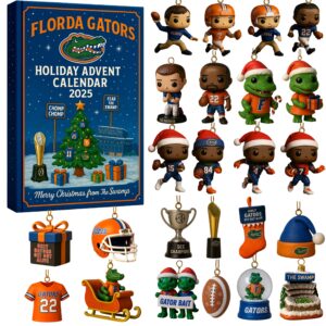 Florida Gators Advent Calendar Acrylic Hanging Decor Box 2025