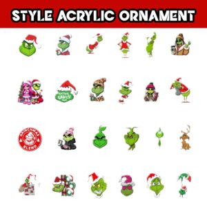 Grinch Christmas Advent Calendar Acrylic Hanging Decor Box 2025 2D Ornament Surprises - Etsy