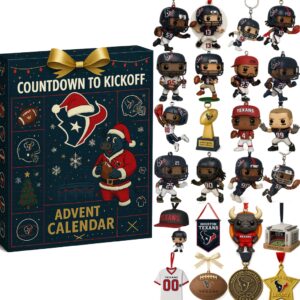 Houston Texans Advent Calendar Acrylic Hanging Decor Box 2025 24Th Anniversary