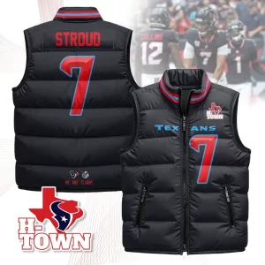 Houston Texans Unisex Puffer Vest Sleeveless Down Jacket- Navy / C. J. Stroud-7