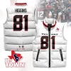 Houston Texans Unisex Puffer Vest Sleeveless Down Jacket- White / Jayden Higgins-81