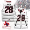 Houston Texans Unisex Puffer Vest Sleeveless Down Jacket- White / Joe Mixon-28