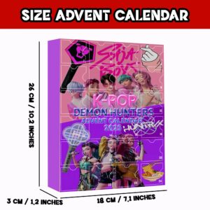 Huntrix Demon Hunters Advent Calendar Acrylic Hanging Decor Box 2025 K-pop Christmas Countdown Calendars