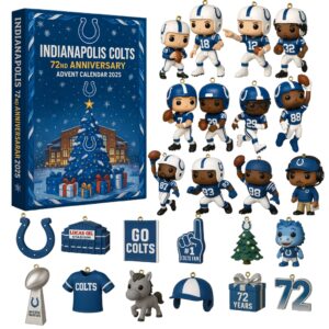 Indianapolis Colts Advent Calendar Acrylic Hanging Decor Box 2025 72Th Anniversary
