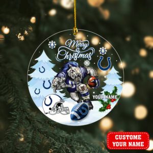 Indianapolis Colts Merry Christmas Ornament 2025