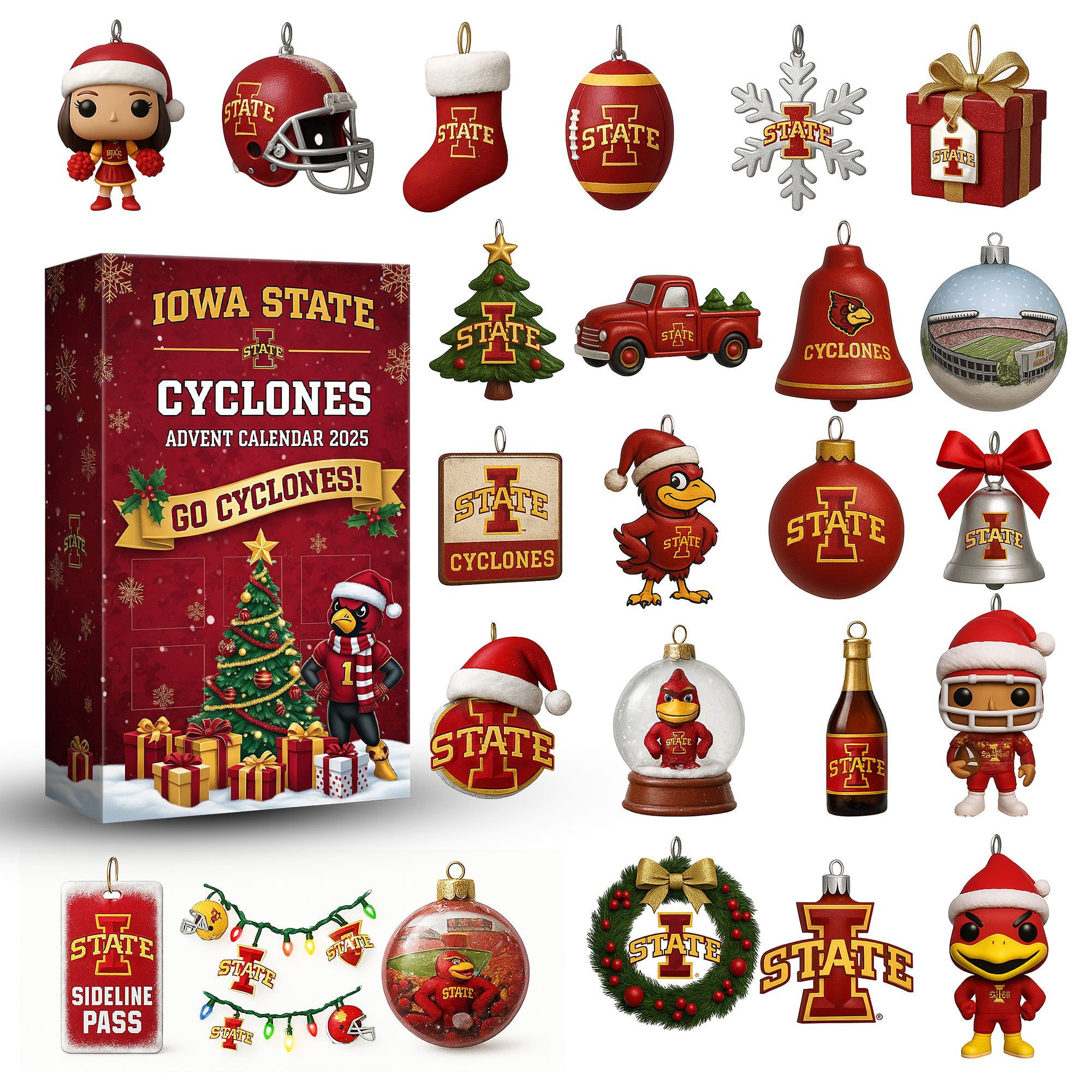 Iowa-State-Cyclones-Premium-Advent-Calendar-Acrylic-Hanging-Decor-Box-2025 Iowa State Cyclones Premium Advent Calendar Acrylic Hanging Decor Box 2025