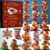 Kansas City Chiefs 66 Years of Chiefs Kingdom Advent Calendar Acrylic Hanging Decor Box