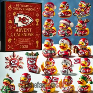 Kansas City Chiefs 66 Years of Chiefs Kingdom Advent Calendar Acrylic Hanging Decor Box