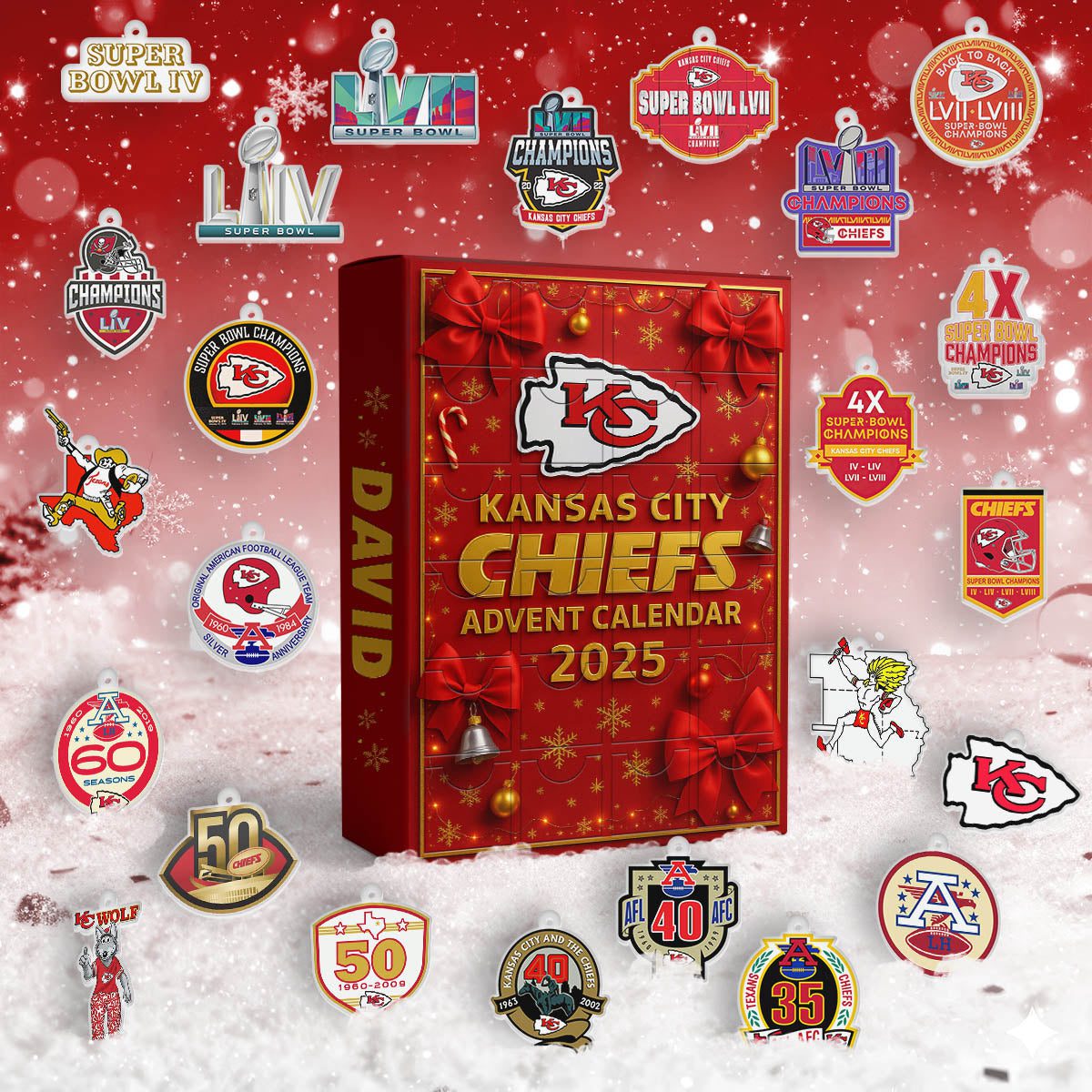Kansas-City-Chiefs-Advent-Calendar-Acrylic-Hanging-Decor-Box-2025-Christmas-Gift Kansas City Chiefs Advent Calendar Acrylic Hanging Decor Box 2025 - Christmas Gift