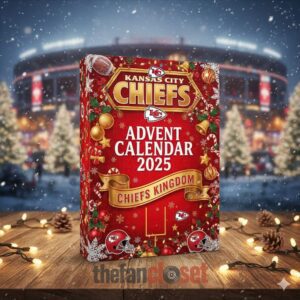 Kansas City Chiefs Kingdom Advent Calendar Acrylic Hanging Decor Box 2025