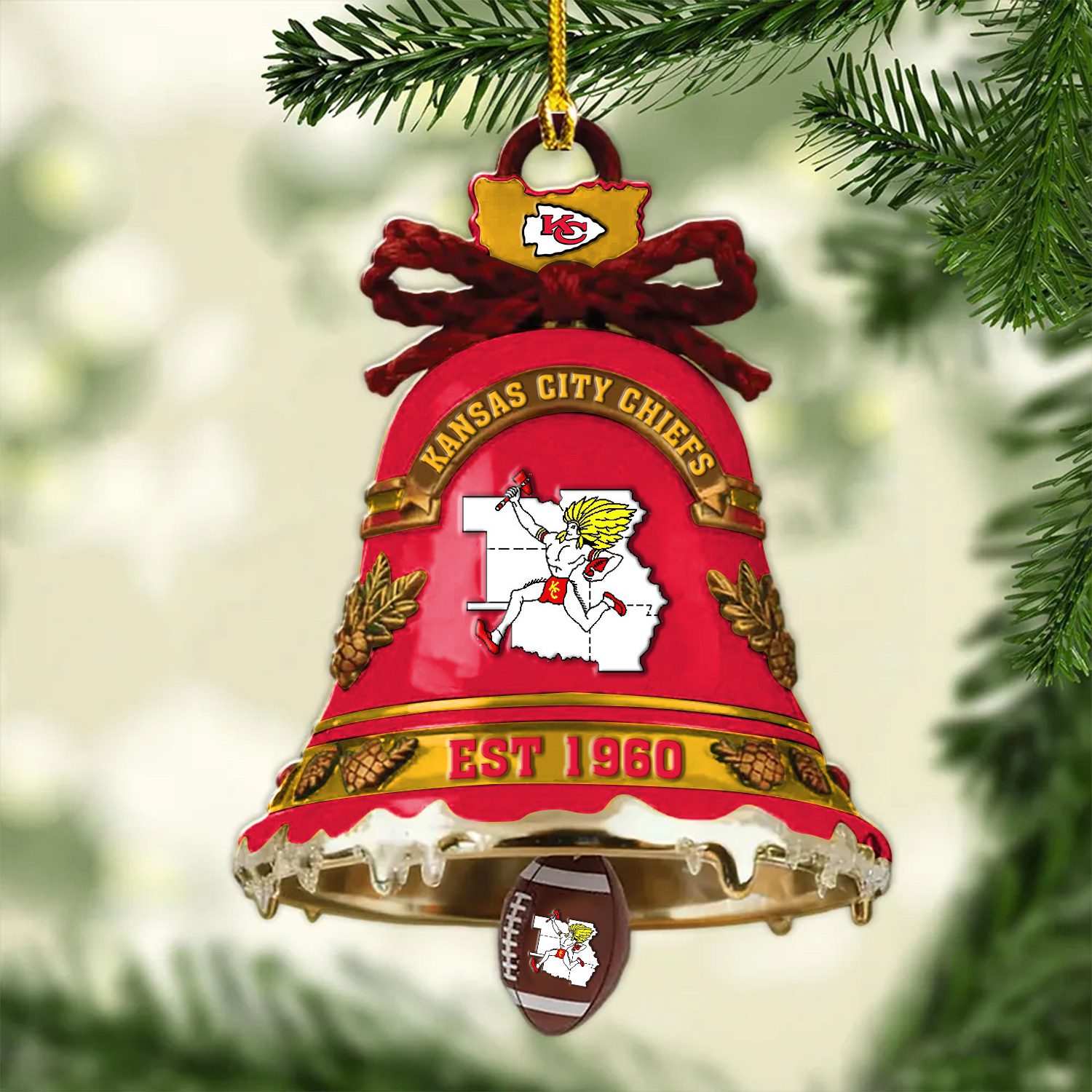 Kansas-City-Chiefs-Merry-Christmas-Ornament-2025 Kansas City Chiefs Merry Christmas Ornament 2025