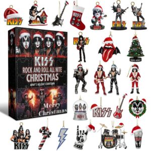 Kiss Advent Calendar Acrylic Hanging Decor Box 2025 - Rock And Roll All Nite Christ Army's Holiday Countdown