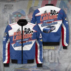 Kyle Larson 2025 NASCAR Cup Series Champion 3D Bomber Jacket  KLCHAMP1003