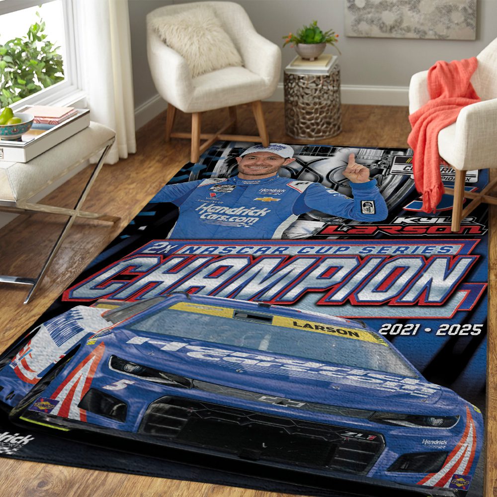 Kyle-Larson-2025-NASCAR-Cup-Series-Champion-Rectangular-Rug-KLCHAMP1006-2