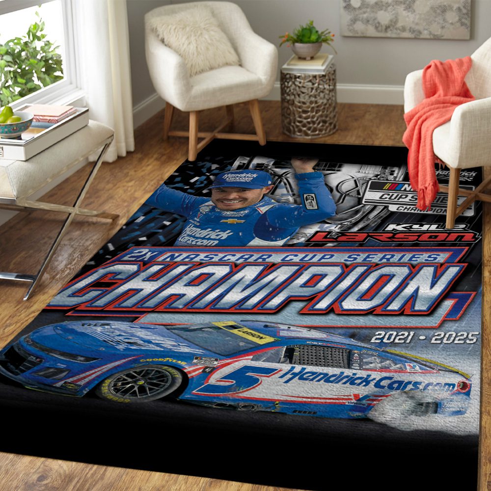 Kyle-Larson-2025-NASCAR-Cup-Series-Champion-Rectangular-Rug-KLCHAMP1021-2