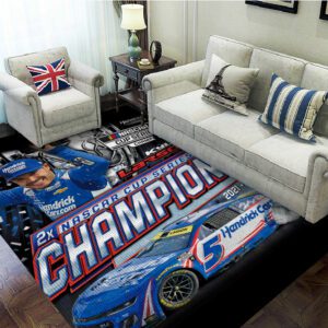 Kyle Larson 2025 NASCAR Cup Series Champion Rectangular Rug  KLCHAMP1021