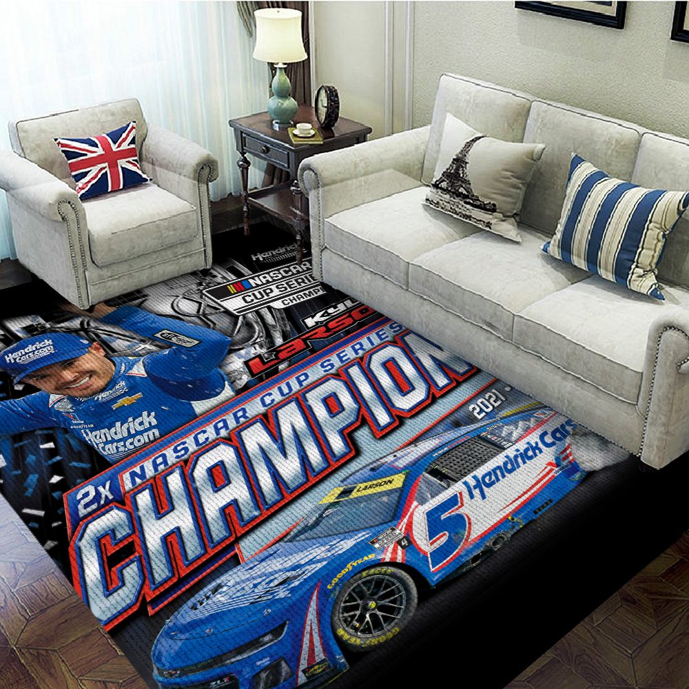 Kyle-Larson-2025-NASCAR-Cup-Series-Champion-Rectangular-Rug-KLCHAMP1021 Kyle Larson 2025 NASCAR Cup Series Champion Rectangular Rug KLCHAMP1021